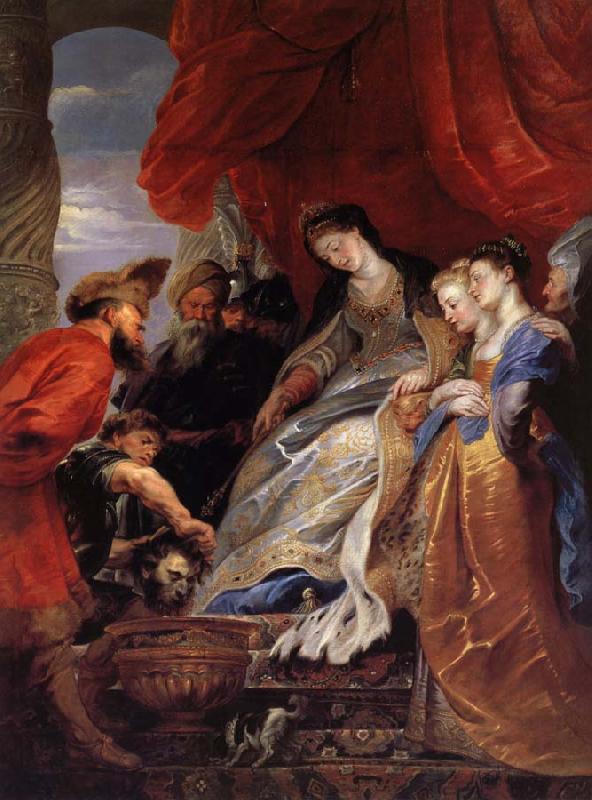 Peter Paul Rubens Thomyris,Rene des Scythes fait plonger la tete de Cyrus dans un vase rempli de sang Sweden oil painting art